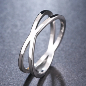 Silver Criss Cross Ring